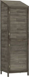 vidaXL - Tuinschuur - 55x52x174,5 - cm - massief - vurenhout - antracietkleurig