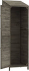 vidaXL - Tuinschuur - 55x52x174,5 - cm - massief - vurenhout - antracietkleurig