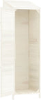 vidaXL - Tuinschuur - 55x52x174,5 - cm - massief - vurenhout - wit