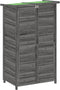 vidaXL - Tuinschuur - 83x57x140 - cm - massief - grenenhout - grijs