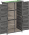 vidaXL - Tuinschuur - 83x57x140 - cm - massief - grenenhout - grijs