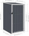 vidaXL - Tuinschuur - 87x98x159 - cm - gegalvaniseerd - staal - antraciet