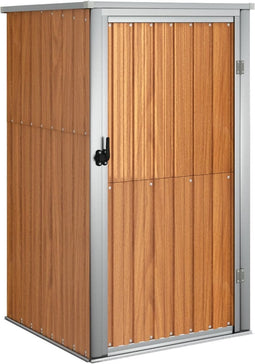 vidaXL - Tuinschuur - 88x89x161 - cm - gegalvaniseerd - staal - bruin