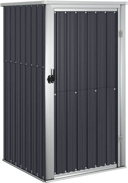 vidaXL - Tuinschuur - 88x89x161 - cm - gegalvaniseerd - staal - antracietkleurig