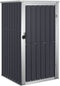 vidaXL - Tuinschuur - 88x89x161 - cm - gegalvaniseerd - staal - antracietkleurig