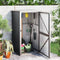 vidaXL - Tuinschuur - 88x89x161 - cm - gegalvaniseerd - staal - antracietkleurig