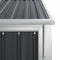 vidaXL - Tuinschuur - 88x89x161 - cm - gegalvaniseerd - staal - antracietkleurig
