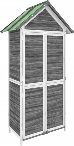 vidaXL - Tuinschuur - 89x52,5x175 - cm - massief - grenenhout - grijs