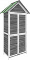 vidaXL - Tuinschuur - 89x52,5x175 - cm - massief - grenenhout - grijs