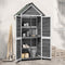 vidaXL - Tuinschuur - 89x52,5x175 - cm - massief - grenenhout - grijs
