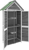 vidaXL - Tuinschuur - 89x52,5x175 - cm - massief - grenenhout - grijs