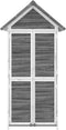 vidaXL - Tuinschuur - 89x52,5x175 - cm - massief - grenenhout - grijs