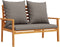 vidaXL - Tuinset - met - kussens - massief - acaciahout