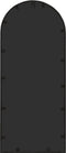 vidaXL - Tuinspiegel - 100x45 - cm - ijzer - zwart