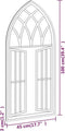 vidaXL - Tuinspiegel - 100x45 - cm - ijzer - zwart