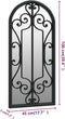vidaXL - Tuinspiegel - 100x45 - cm - ijzer - zwart