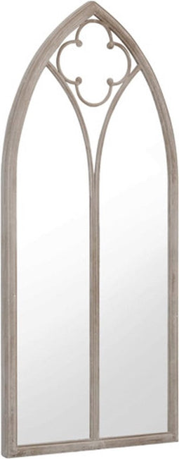 vidaXL - Tuinspiegel - 70x30 - cm - ijzer - zandkleurig