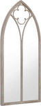 vidaXL - Tuinspiegel - 70x30 - cm - ijzer - zandkleurig