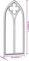 vidaXL - Tuinspiegel - 70x30 - cm - ijzer - zandkleurig