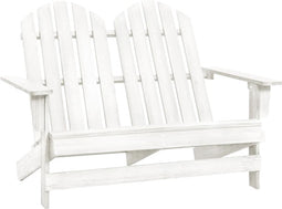 vidaXL - Tuinstoel - 2-zits - Adirondack - massief - vurenhout - wit