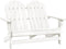 vidaXL - Tuinstoel - 2-zits - Adirondack - massief - vurenhout - wit