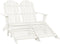 vidaXL - Tuinstoel - 2-zits - Adirondack - met - voetenbank - vurenhout - wit