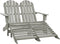 vidaXL - Tuinstoel - 2-zits - Adirondack - met - voetenbank - vurenhout - grijs