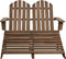 vidaXL - Tuinstoel - 2-zits - Adirondack - met - voetenbank - vurenhout - bruin