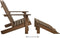 vidaXL - Tuinstoel - 2-zits - Adirondack - met - voetenbank - vurenhout - bruin