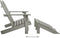vidaXL - Tuinstoel - 2-zits - Adirondack - met - voetenbank - vurenhout - grijs
