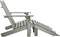vidaXL - Tuinstoel - 2-zits - Adirondack - met - voetenbank - vurenhout - grijs