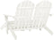 vidaXL - Tuinstoel - 2-zits - Adirondack - met - voetenbank - vurenhout - wit