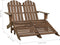 vidaXL - Tuinstoel - 2-zits - Adirondack - met - voetenbank - vurenhout - bruin