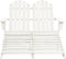 vidaXL - Tuinstoel - 2-zits - Adirondack - met - voetenbank - vurenhout - wit