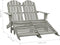 vidaXL - Tuinstoel - 2-zits - Adirondack - met - voetenbank - vurenhout - grijs