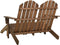 vidaXL - Tuinstoel - 2-zits - Adirondack - met - voetenbank - vurenhout - bruin