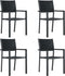 vidaXL - Tuinstoel - 4 - st - rattan-look - kunststof - zwart