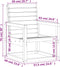 vidaXL - Tuinstoel - 57,5x63x76 - cm - massief - grenenhout