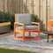 vidaXL - Tuinstoel - 57,5x63x76 - cm - massief - grenenhout - wasbruin