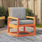 vidaXL - Tuinstoel - 57,5x63x76 - cm - massief - grenenhout - wasbruin