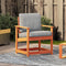 vidaXL - Tuinstoel - 62x56x77 - cm - massief - grenenhout - wasbruin