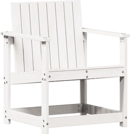 vidaXL - Tuinstoel - 62x56x77 - cm - massief - grenenhout - wit