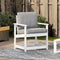 vidaXL - Tuinstoel - 62x56x77 - cm - massief - grenenhout - wit
