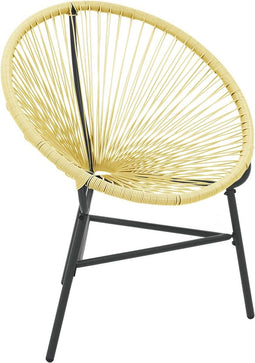vidaXL - Tuinstoel - Acapulco - poly - rattan - beige