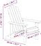 vidaXL - Tuinstoel - Adirondack - HDPE - bruin