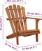 vidaXL - Tuinstoel - Adirondack - massief - acaciahout