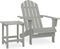 vidaXL - Tuinstoel - Adirondack - met - tafel - massief - vurenhout - grijs