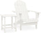 vidaXL - Tuinstoel - Adirondack - met - tafel - massief - vurenhout - wit