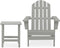 vidaXL - Tuinstoel - Adirondack - met - tafel - massief - vurenhout - grijs