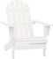 vidaXL - Tuinstoel - Adirondack - met - tafel - massief - vurenhout - wit